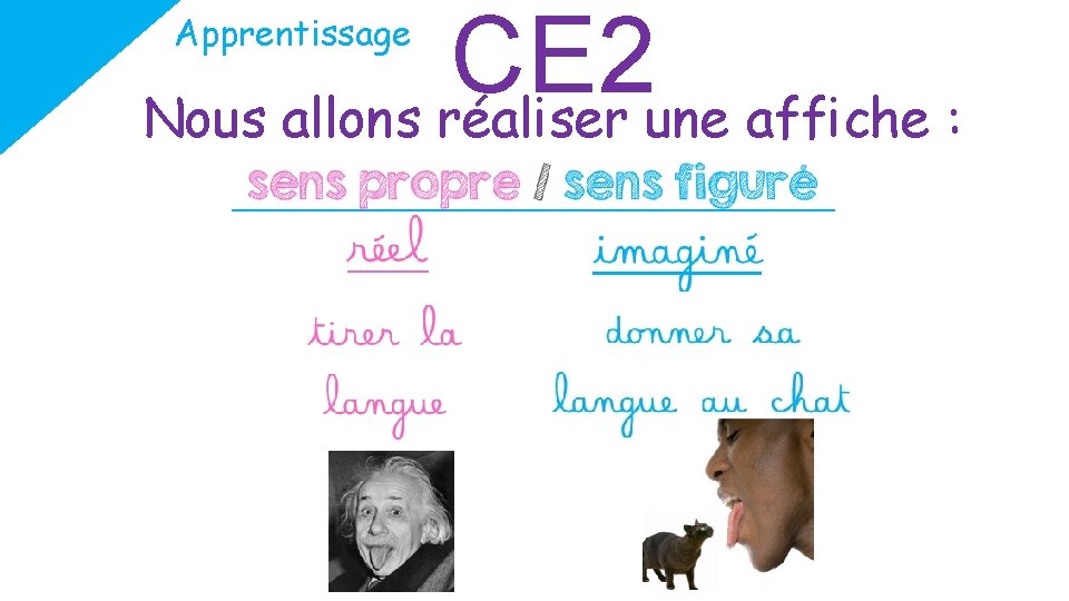 CE 2 Nous allons réaliser une affiche : Apprentissage 