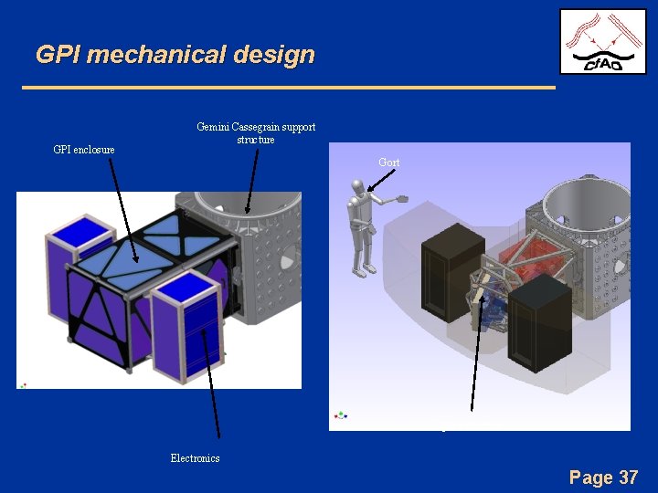GPI mechanical design GPI enclosure Gemini Cassegrain support structure Gort Optics structure Electronics Page