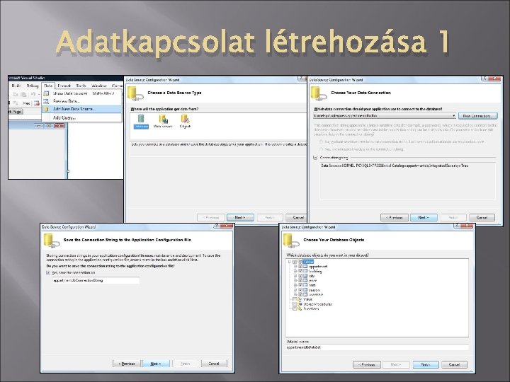 Adatkapcsolat létrehozása 1 