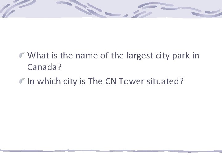 What is the name of the largest city park in Canada? In which city