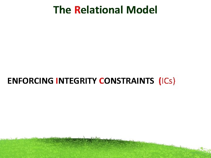 The Relational Model ENFORCING INTEGRITY CONSTRAINTS (ICs) 