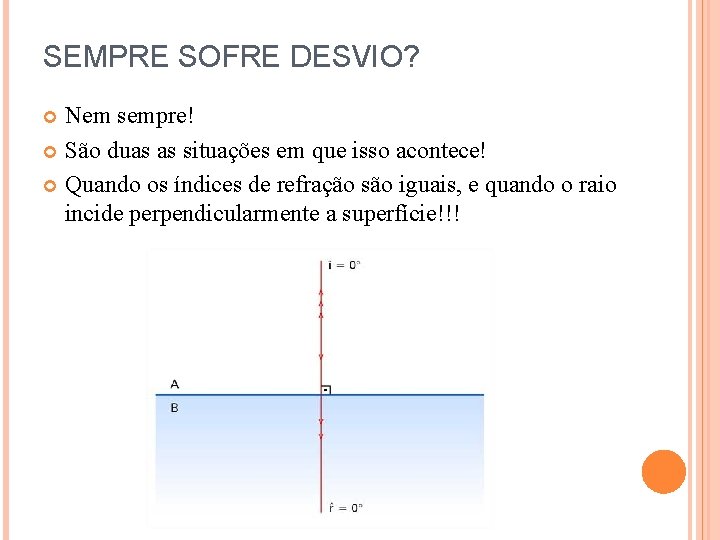 SEMPRE SOFRE DESVIO? Nem sempre! São duas as situações em que isso acontece! Quando