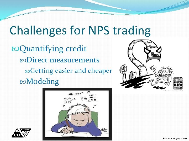 Challenges for NPS trading Quantifying credit Direct measurements Getting easier and cheaper Modeling Pics