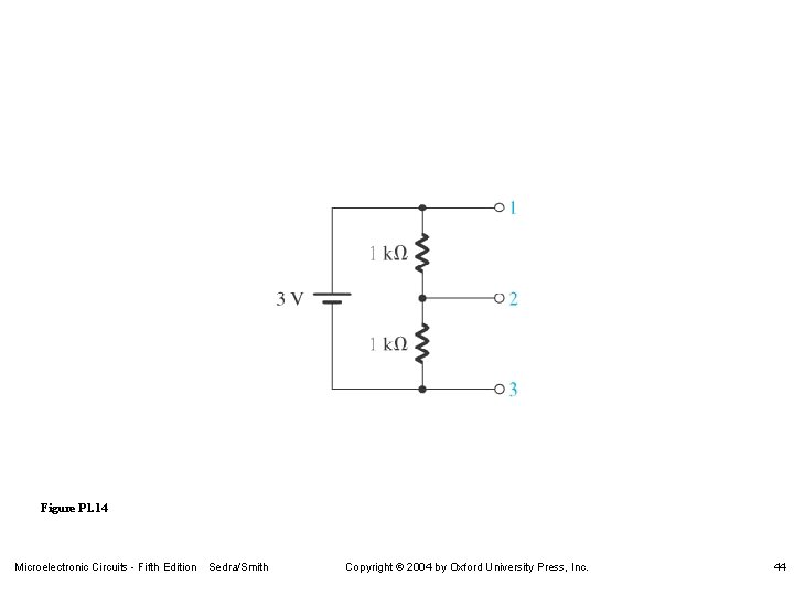 Figure P 1. 14 Microelectronic Circuits - Fifth Edition Sedra/Smith Copyright 2004 by Oxford