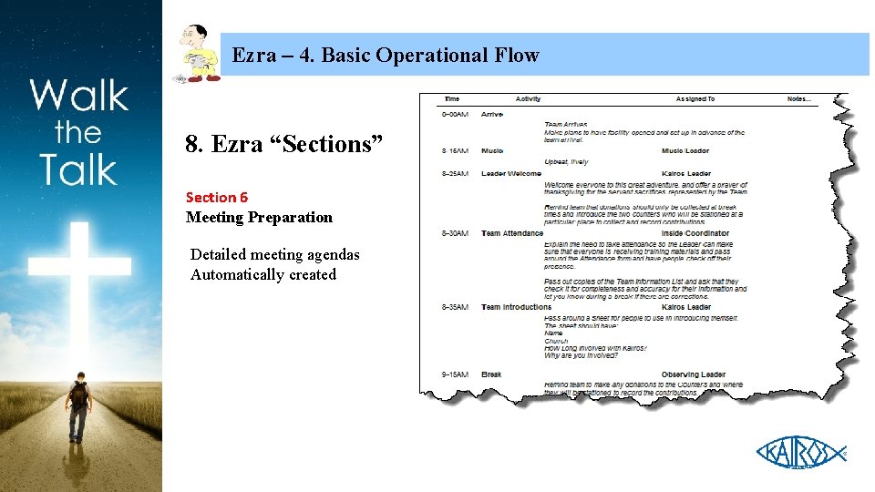 Ezra – 4. Basic Operational Flow 8. Ezra “Sections” Section 6 Meeting Preparation Detailed