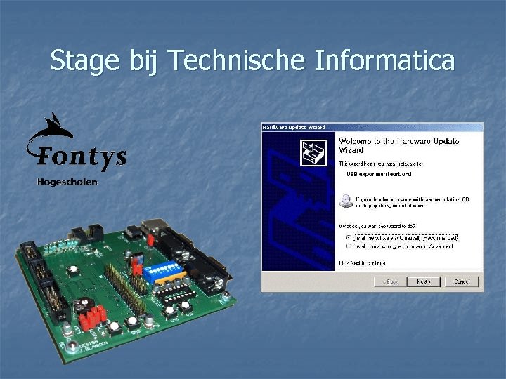 Stage bij Technische Informatica 