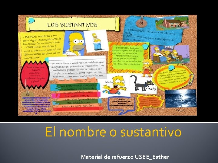 El nombre o sustantivo Material de refuerzo USEE_Esther 