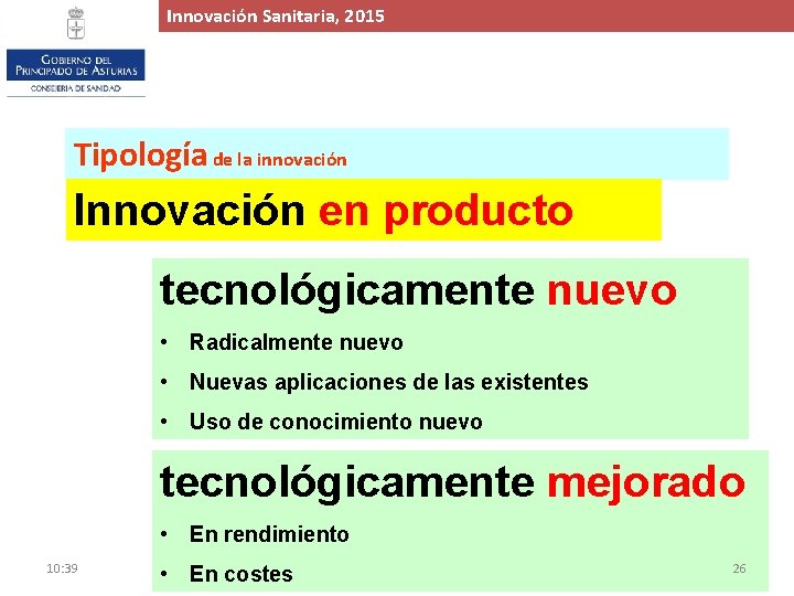 Innovación. Proyecto Sanitaria, de 2015 Ampliación y Mejora del Hospital de Cabueñes, 2015 Tipología