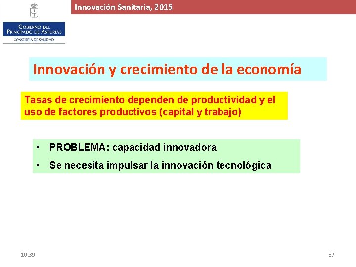 Innovación. Proyecto Sanitaria, de 2015 Ampliación y Mejora del Hospital de Cabueñes, 2015 Innovación