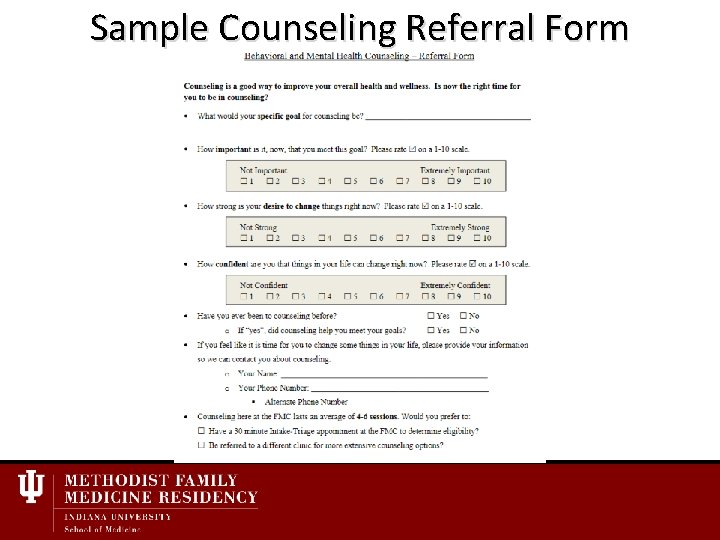 Sample Counseling Referral Form 
