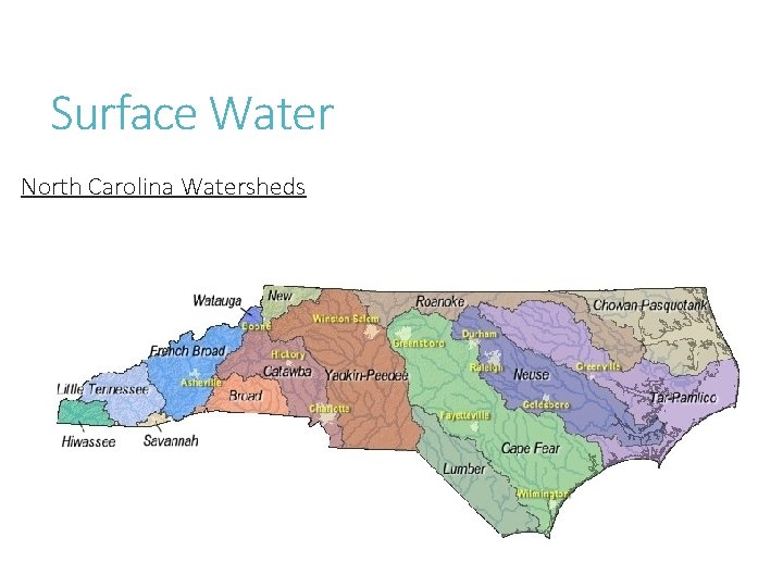 Surface Water North Carolina Watersheds 