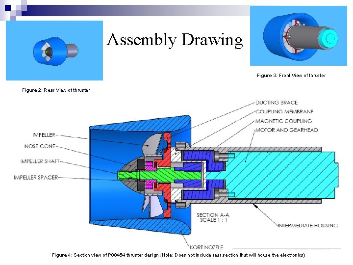 Assembly Drawing Figure 3: Front View of thruster Figure 2: Rear View of thruster