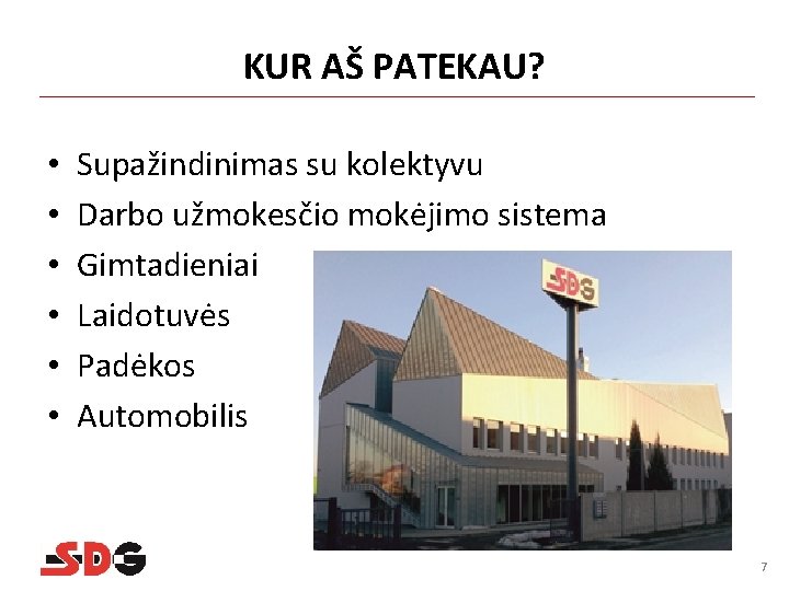 KUR AŠ PATEKAU? • • • Supažindinimas su kolektyvu Darbo užmokesčio mokėjimo sistema Gimtadieniai