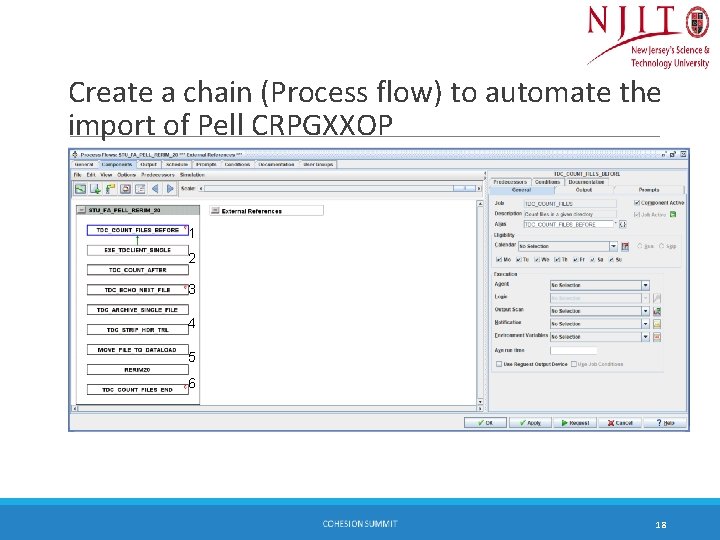 Create a chain (Process flow) to automate the import of Pell CRPGXXOP 1 2