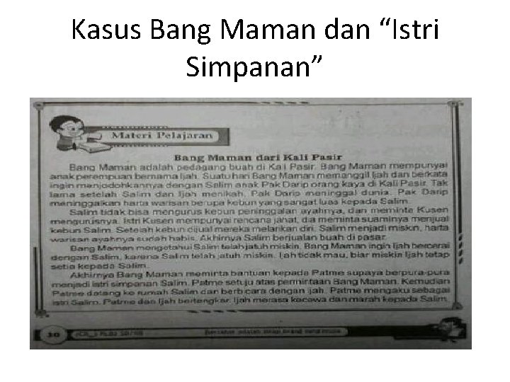 Kasus Bang Maman dan “Istri Simpanan” Kasus Bang Maman dan “Istri Simpanan”