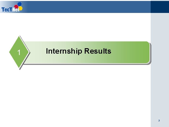 1 Internship Results 2 