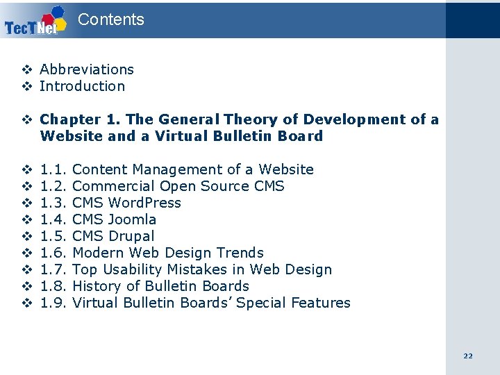 Contents v Abbreviations v Introduction v Chapter 1. The General Theory of Development of