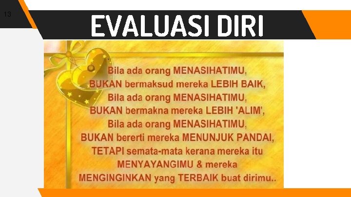 13 EVALUASI DIRI 