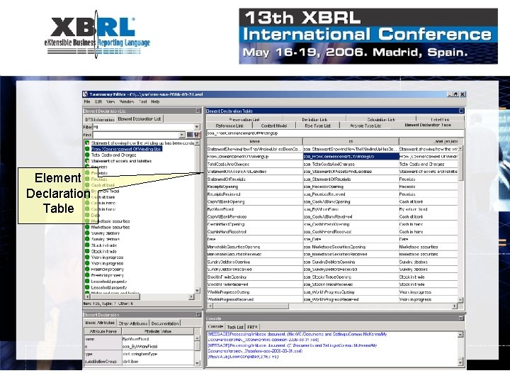 XWand Tools Element Declaration Table XWand Tools Element Declaration Table