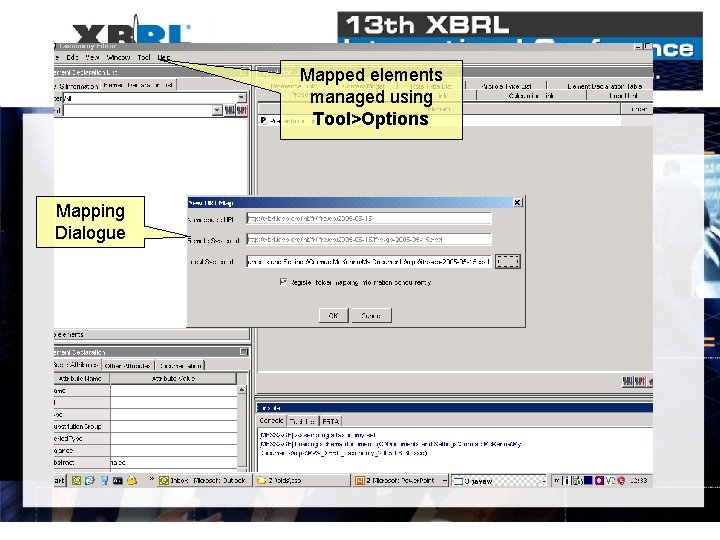 Mapped elements managed using Tool>Options Mapping Dialogue Mapped elements managed using Tool>Options Mapping Dialogue