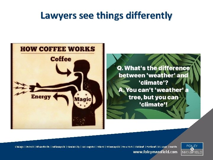 Lawyers see things differently Chicago | Detroit | Edwardsville | Indianapolis | Kansas City