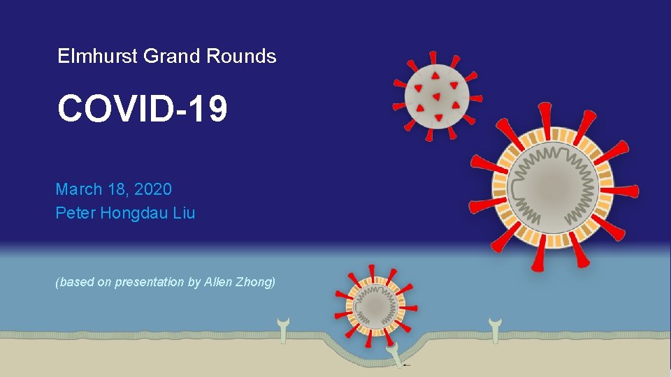 Elmhurst Grand Rounds COVID-19 March 18, 2020 Peter Hongdau Liu (based on presentation by Elmhurst Grand Rounds COVID-19 March 18, 2020 Peter Hongdau Liu (based on presentation by