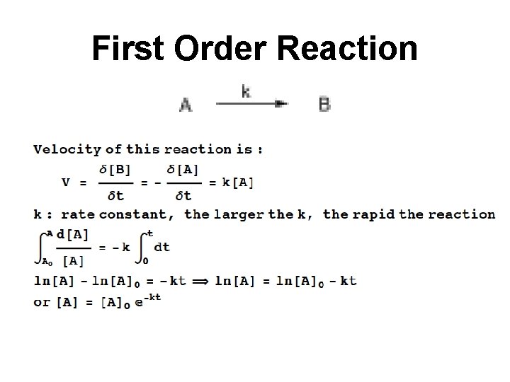 First Order Reaction 