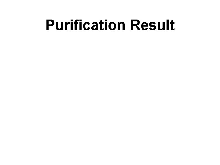 Purification Result 