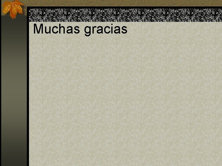 Muchas gracias Muchas gracias