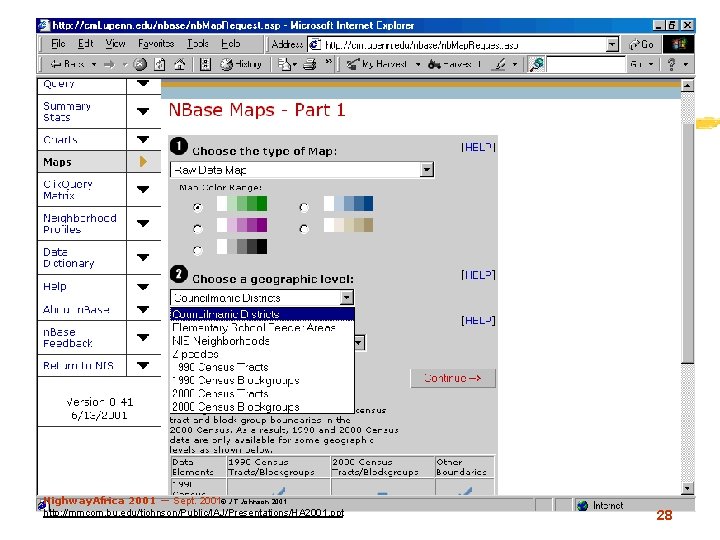 Philly. Ngbh 2 Highway. Africa 2001 — Sept. 2001© J. T. Johnson 2001 http: