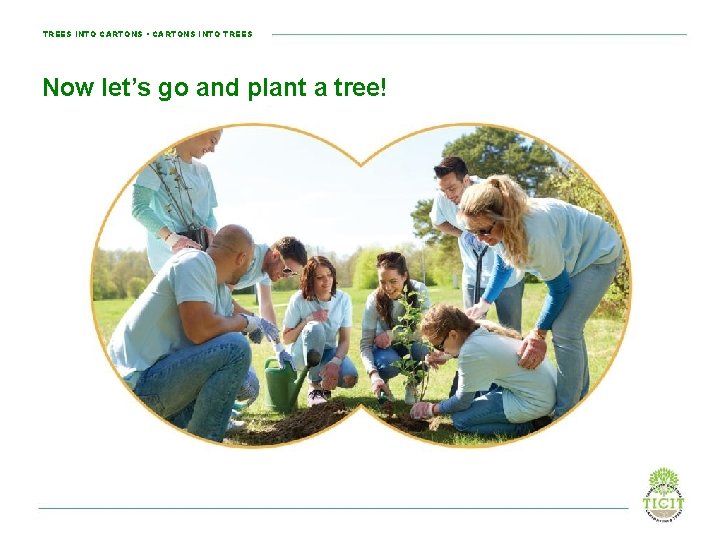 TREES INTO CARTONS • CARTONS INTO TREES Now let’s go and plant a tree!