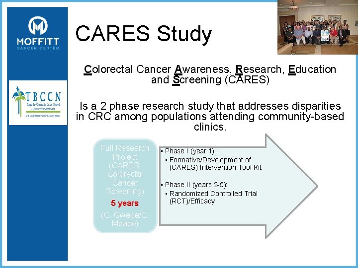 CARES Study Colorectal Cancer Awareness, Research, Education and Screening (CARES) Is a 2 phase