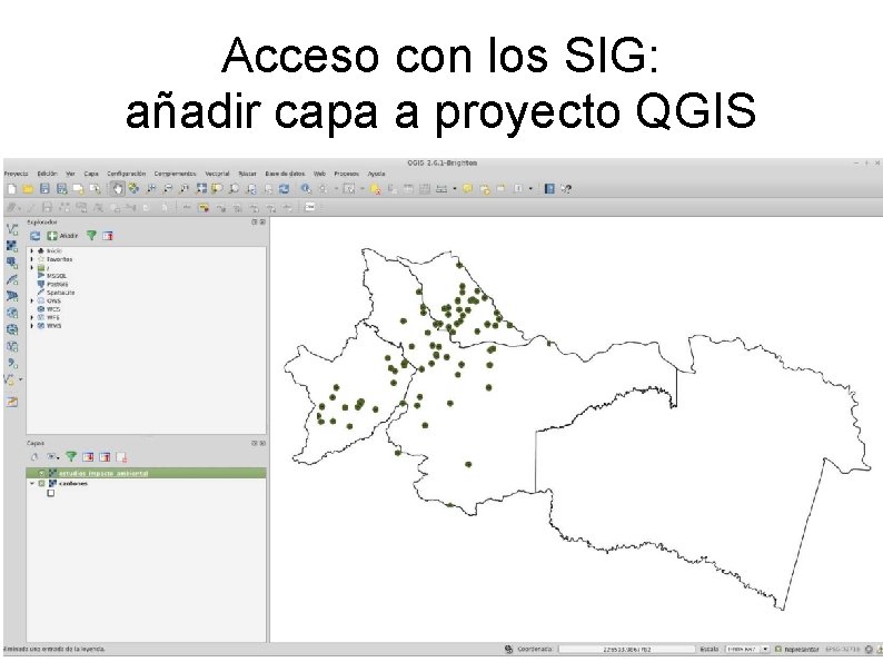 Acceso con los SIG: añadir capa a proyecto QGIS Acceso con los SIG: añadir capa a proyecto QGIS