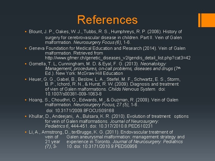 References § Blount, J. P. , Oakes, W. J. , Tubbs, R. S. ,