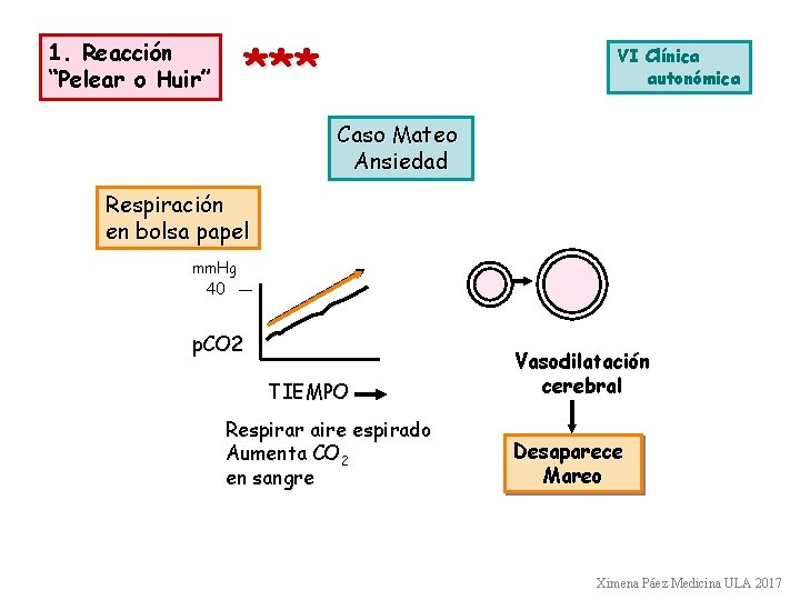 *** 1. Reacción “Pelear o Huir” VI Clínica autonómica Caso Mateo Ansiedad Respiración en