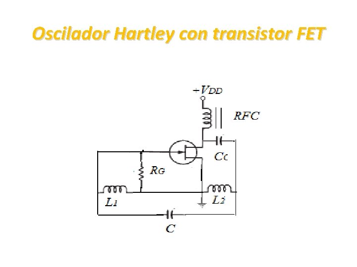 Oscilador Hartley con transistor FET 