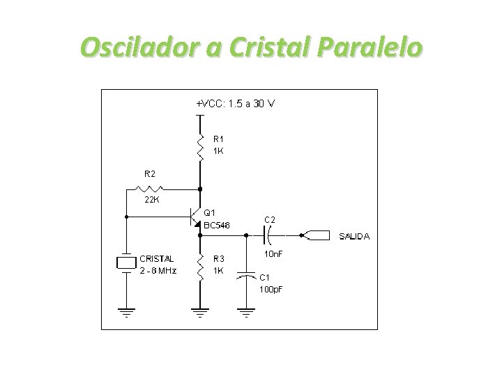 Oscilador a Cristal Paralelo 