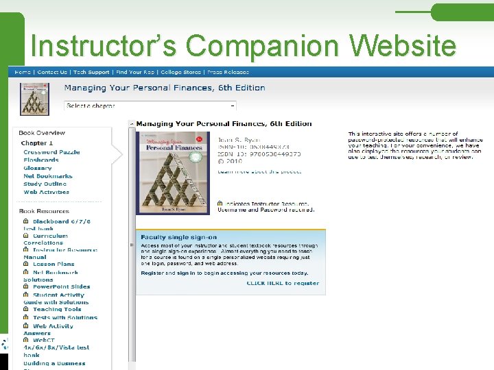 Instructor’s Companion Website 