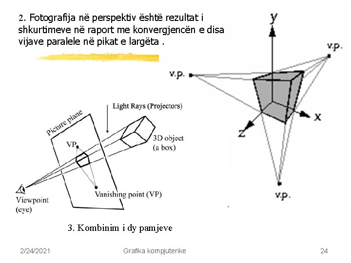 2. Fotografija në perspektiv është rezultat i shkurtimeve në raport me konvergjencën e disa