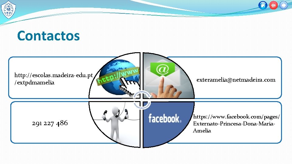 Contactos http: //escolas. madeira-edu. pt /extpdmamelia 291 227 486 exteramelia@netmadeira. com https: //www. facebook.