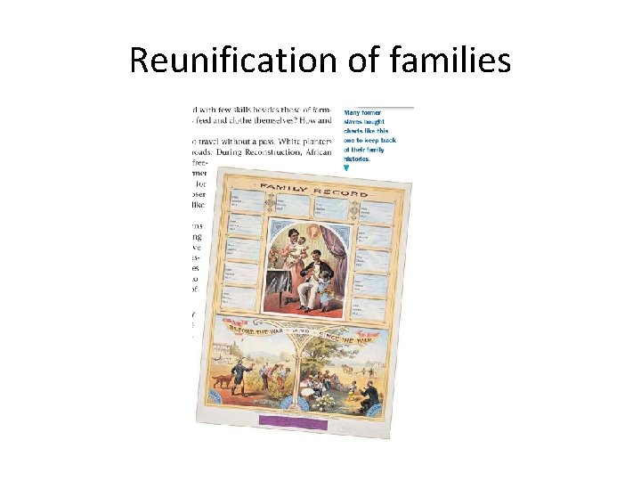 Reunification of families 