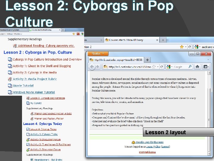 Lesson 2: Cyborgs in Pop Culture Lesson 2 layout 