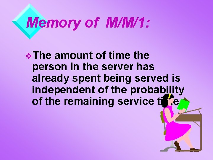 Memory of M/M/1: v. The amount of time the person in the server has