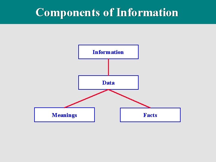 Components of Information Data Meanings Facts 