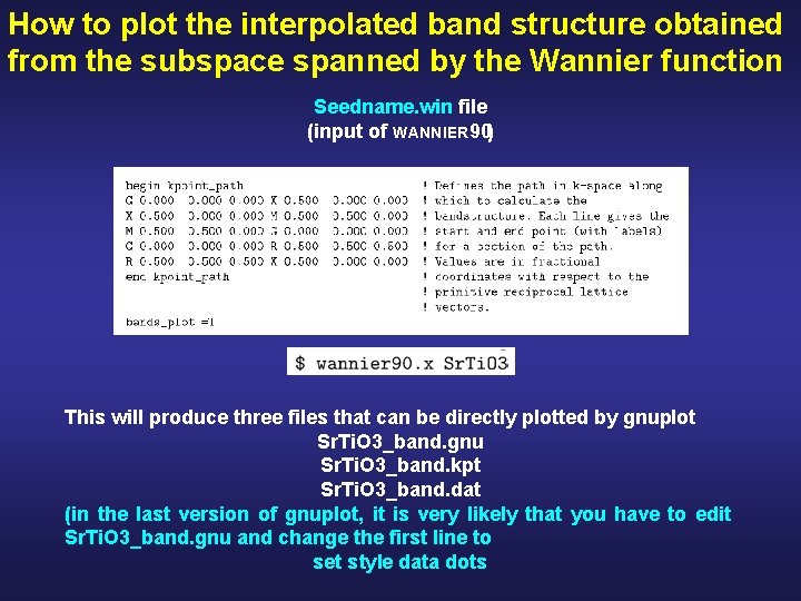 How to plot the interpolated band structure obtained from the subspace spanned by the