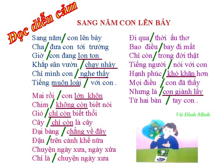 SANG NĂM CON LÊN BẢY Sang năm con lên bảy Cha đưa con tới