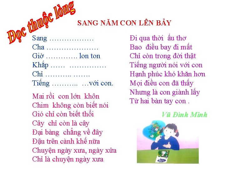 SANG NĂM CON LÊN BẢY Sang ……………… Cha ………………… Giờ …………. lon ton Khắp