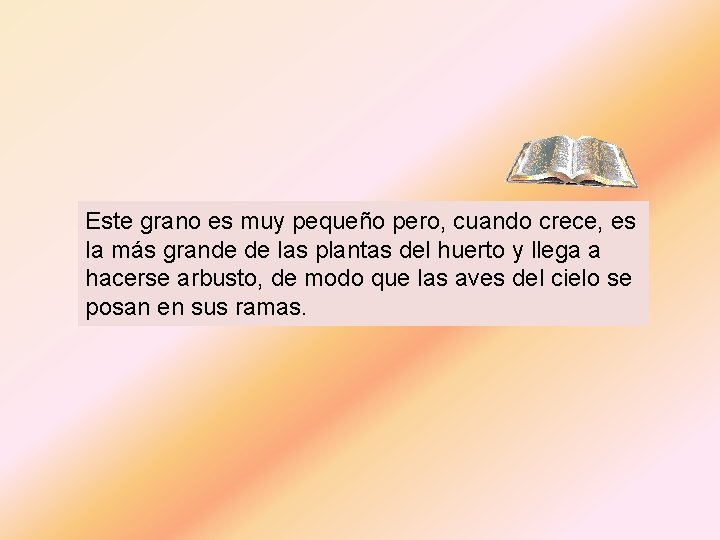 Este grano es muy pequeño pero, cuando crece, es la más grande de las Este grano es muy pequeño pero, cuando crece, es la más grande de las