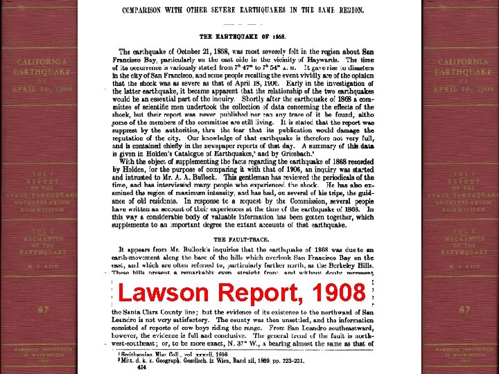 Lawson Report, 1908 