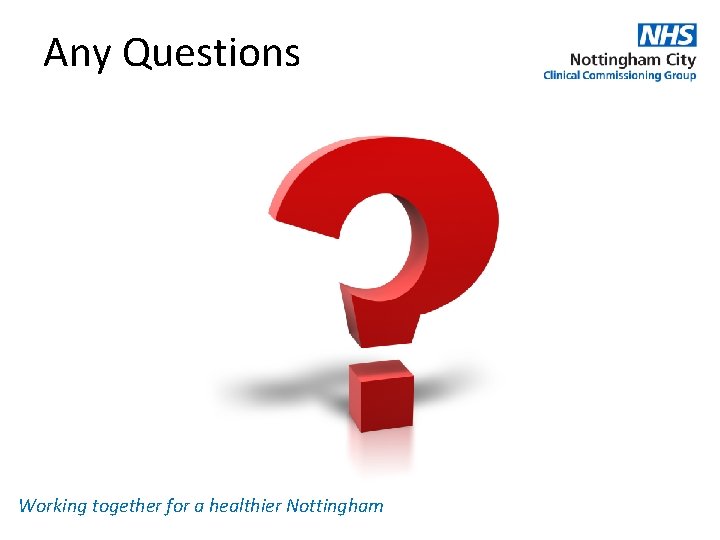 Any Questions Working together for a healthier Nottingham 